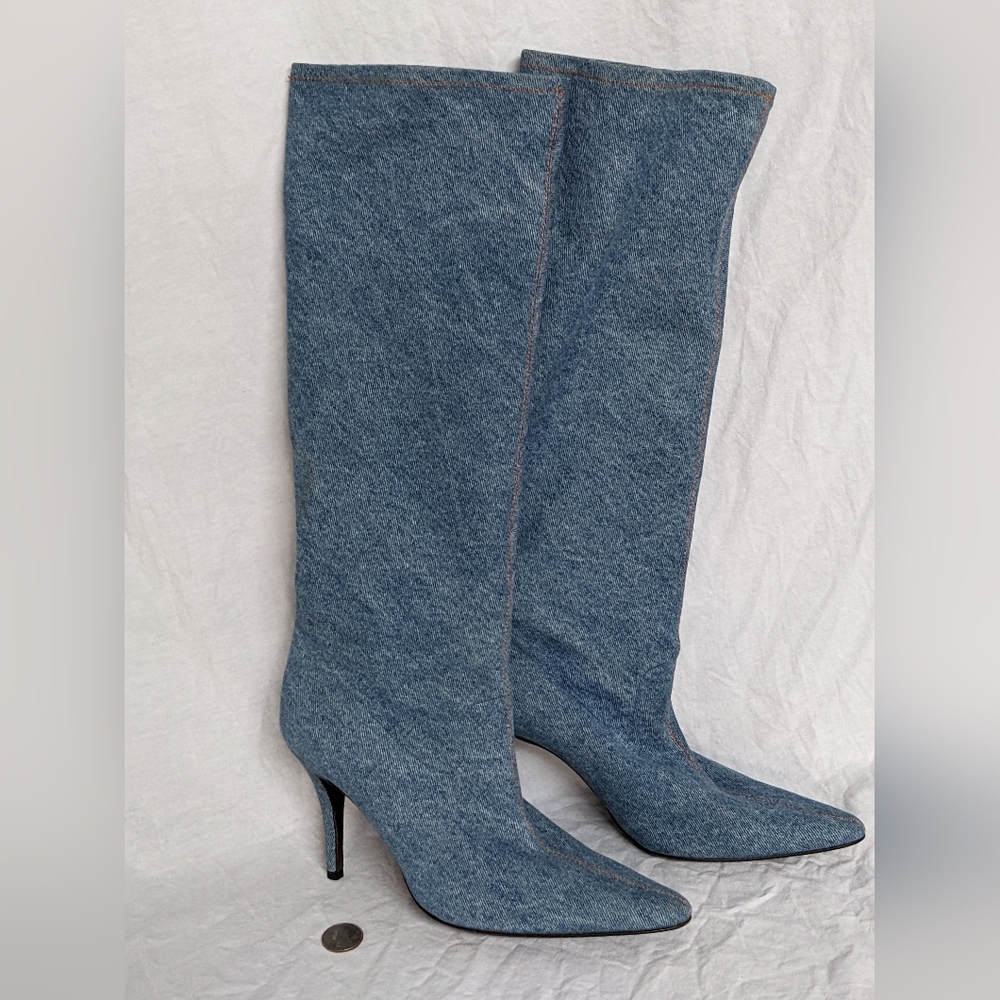 Vintage Walter Steiger Denim Boots